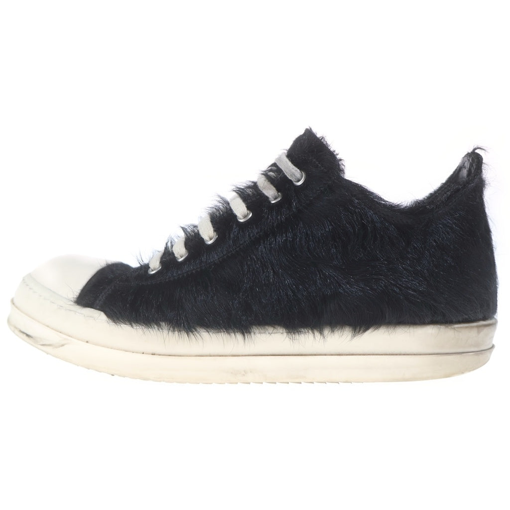 Rick Owens(リックオウエンス) Calf Hair Low Ramones カーフヘア ローカット ラモーンズ ローカットシューズ ブラック/ホワイト