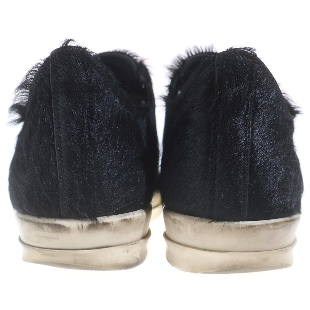 Rick Owens(リックオウエンス) Calf Hair Low Ramones カーフヘア ローカット ラモーンズ ローカットシューズ ブラック/ホワイト