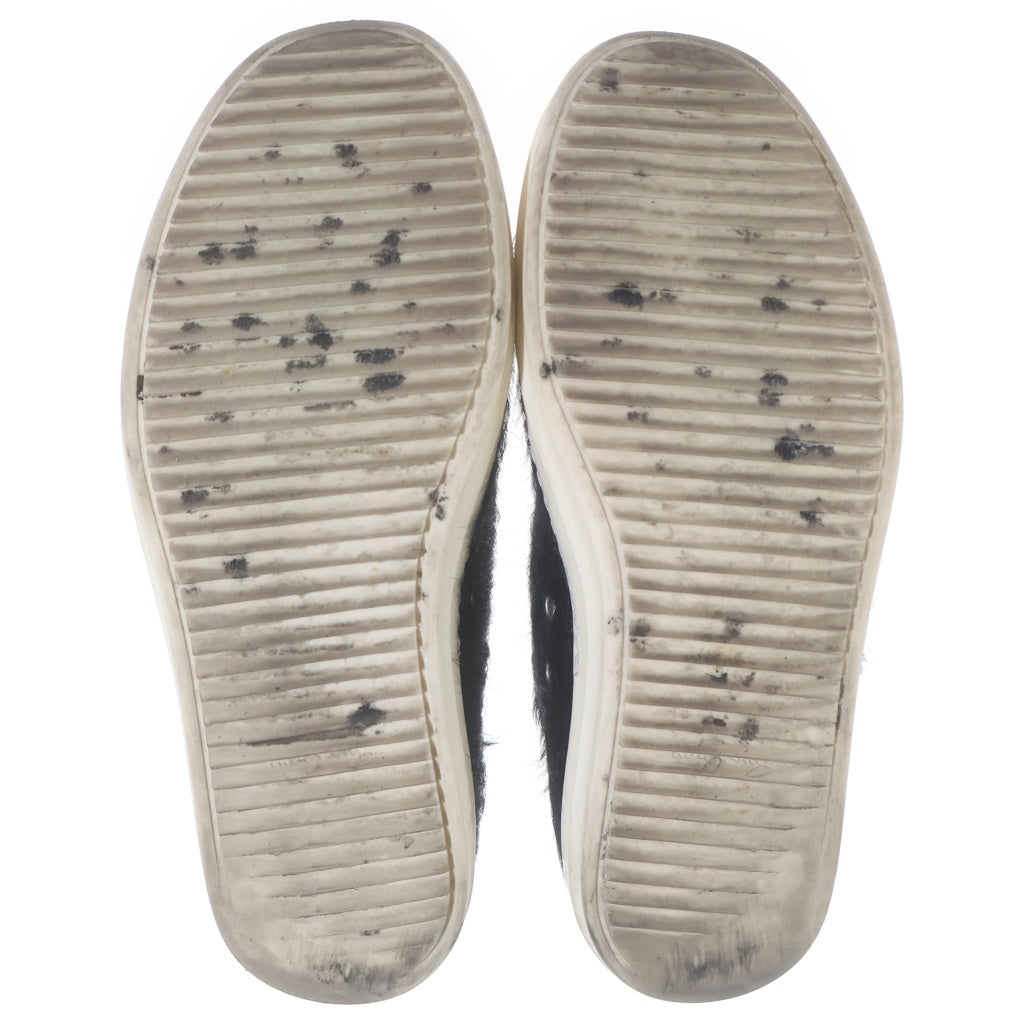 Rick Owens(リックオウエンス) Calf Hair Low Ramones カーフヘア ローカット ラモーンズ ローカットシューズ ブラック/ホワイト