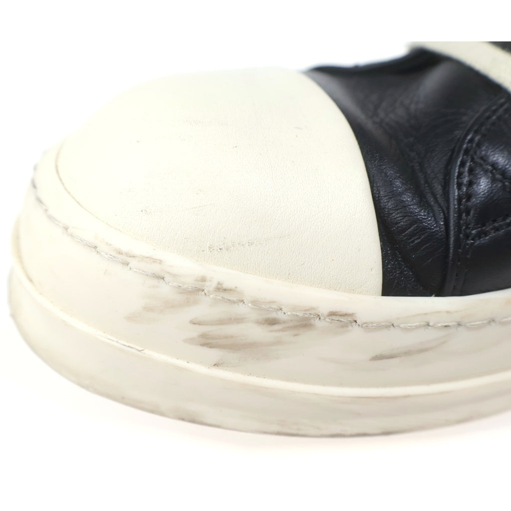 Rick Owens(リックオウエンス) LEATHER SNEAKERS レザースニーカーズ ラモーンズ ローカットシューズ ブラック/ホワイト
