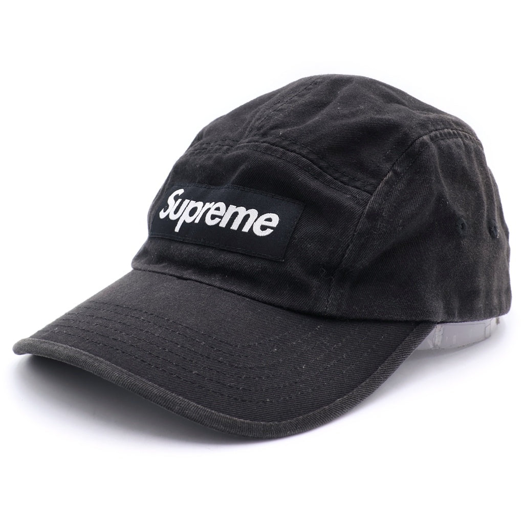 SUPREME(シュプリーム) 23AW Washed Chino Twill Camp Cap ウォッシュド チノツイル キャンプキャップ 帽子 ブラック
