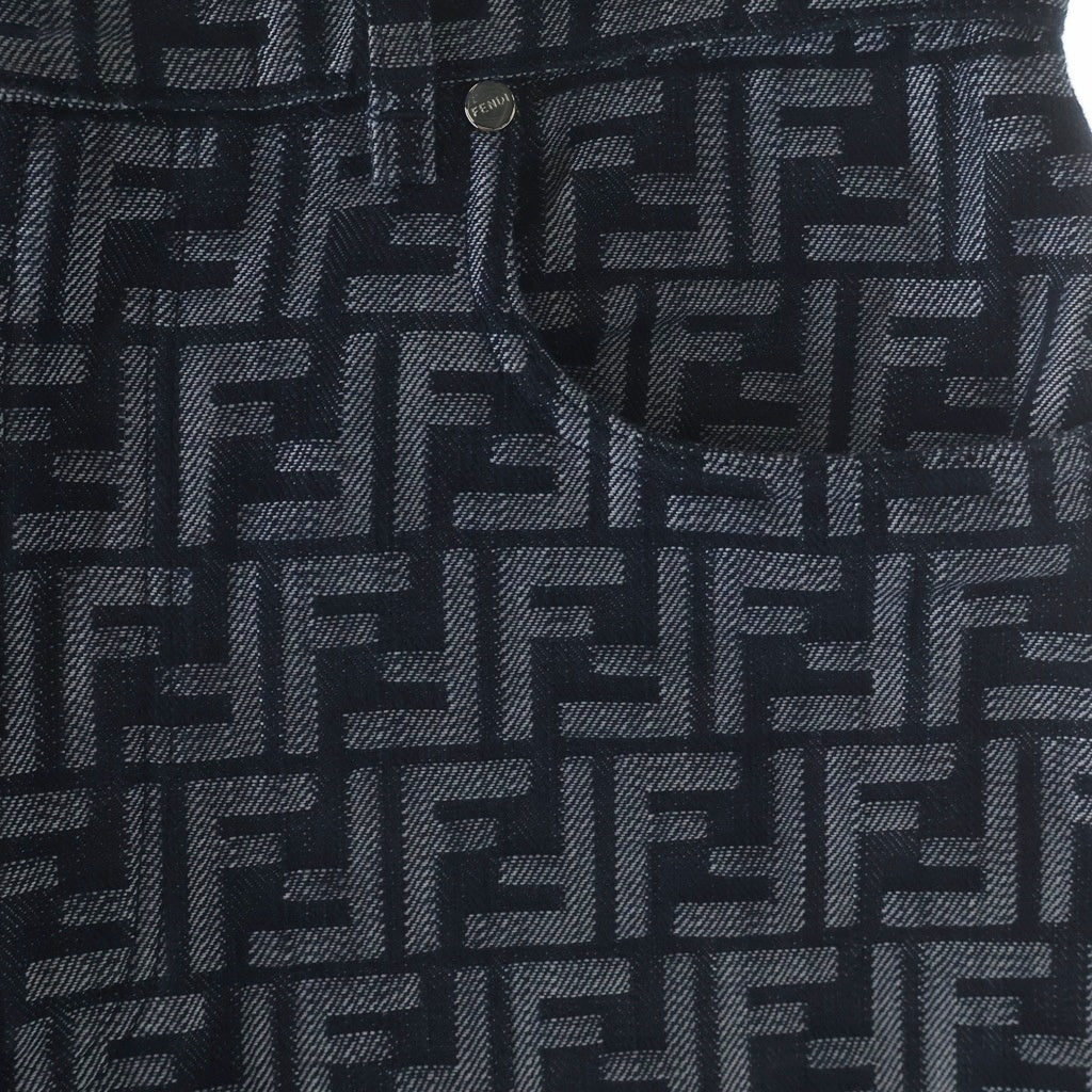 FENDI(フェンディ) ズッカ コットンデニムパンツ インディゴ FLP302 AMZ3