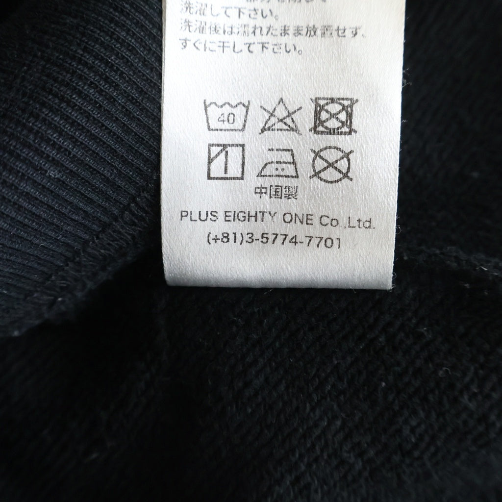 UNKNOWN LONDON(アンノーンロンドン) ×HWC RHINESTONE SWEAT HOODIE ラインストーン ジップパーカー ブラック