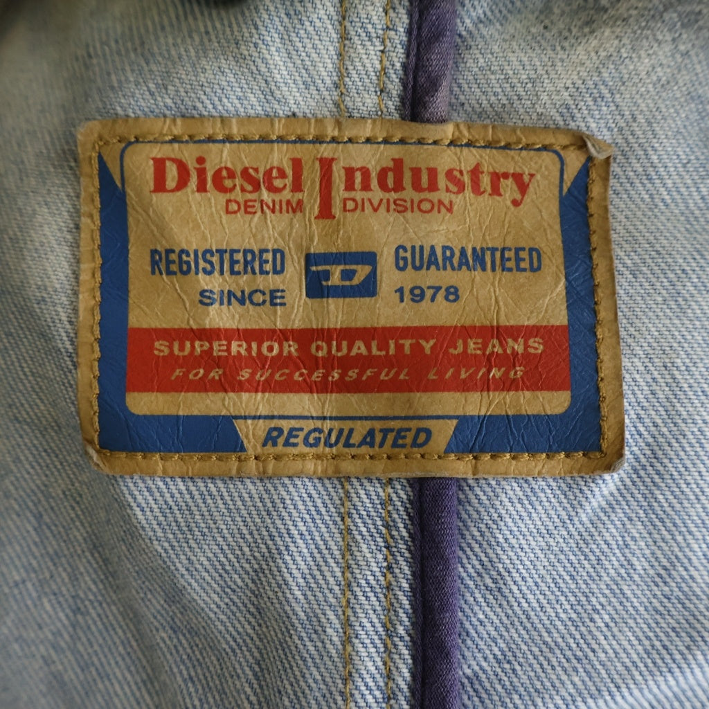 DIESEL(ディーゼル) D-DELIRIOUS-A ディー・デリリアス ダブルブレストコーティングデニムトレンチコート ブラック A05313