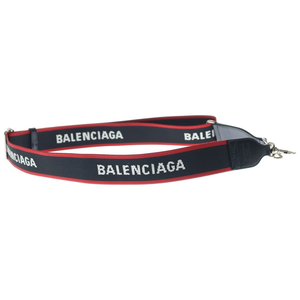 BALENCIAGA(バレンシアガ) BLACK LOGO WEBBING CAMERA STRAP ロゴカメラストラップ ブラック/レッド