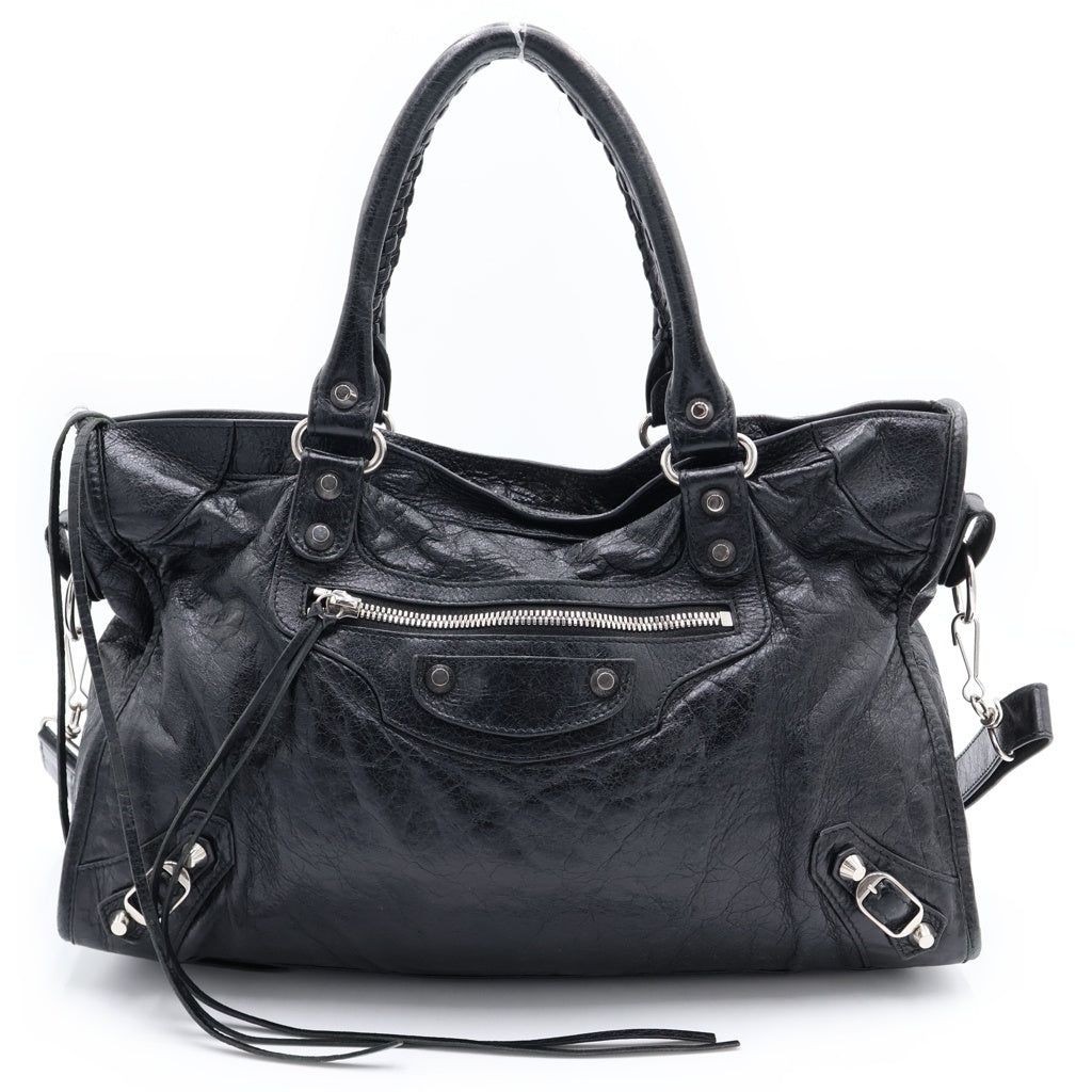 BALENCIAGA(バレンシアガ) LE CITY シティ ミディアムレザーバック ブラック 823058-1000 レディース