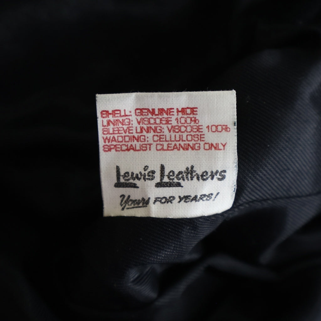Lewis Leathers(ルイスレザー) WESTERN JACKET ウエスタンジャケット ベジタブル カウハイド レザージャケット ブラック
