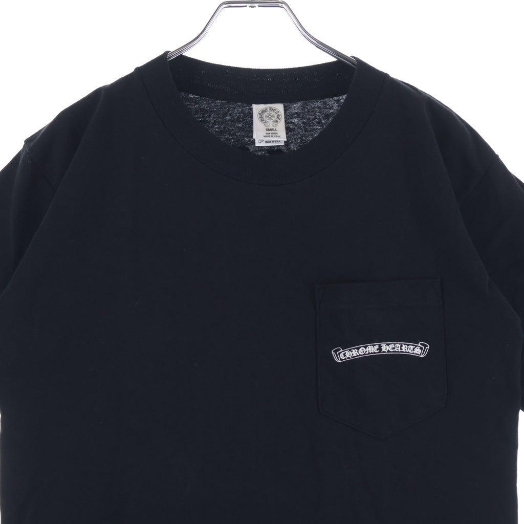 CHROME HEARTS(クロムハーツ) OLD CHプラス スクロールロゴプリント 半袖Tシャツ カットソー ブラック