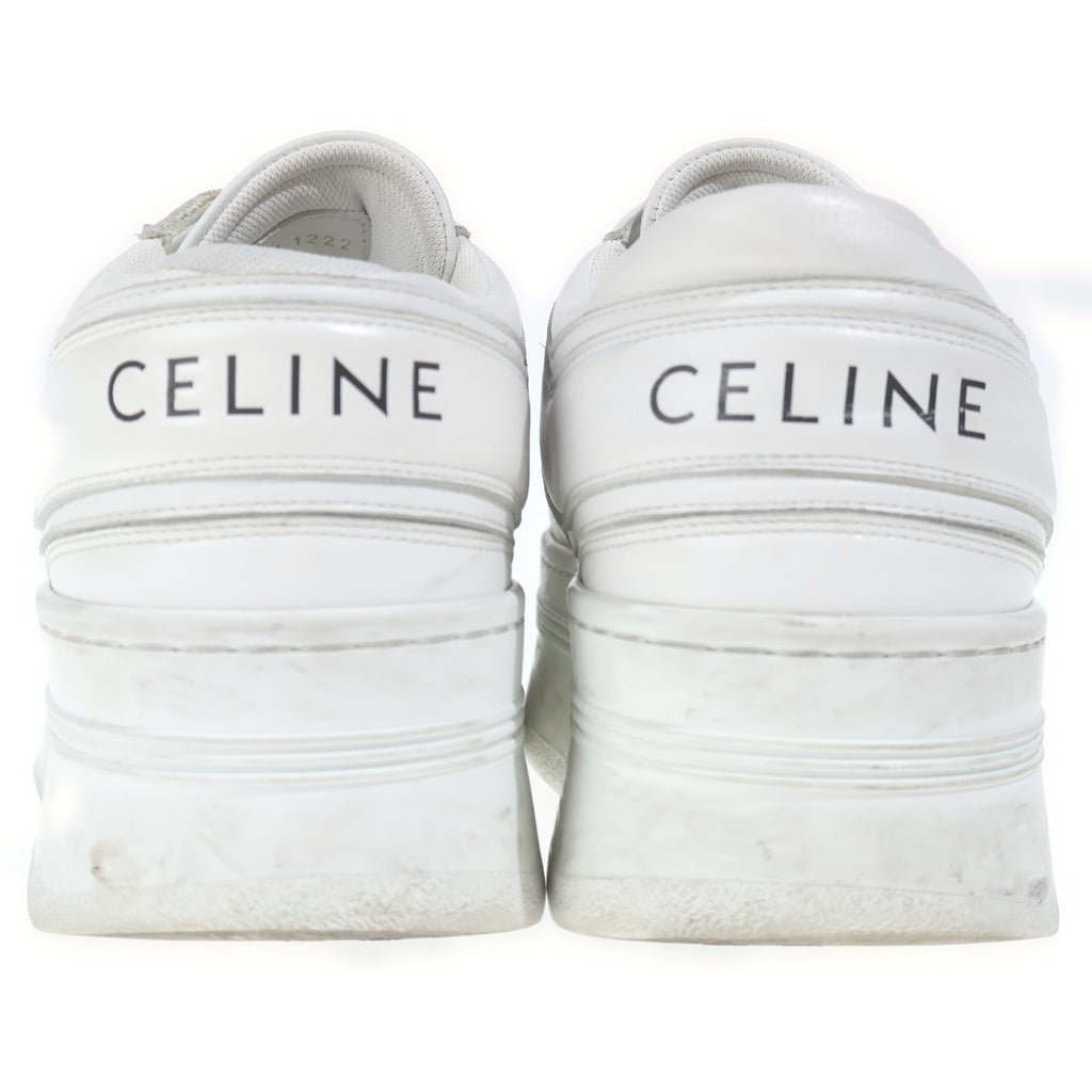 CELINE(セリーヌ) ウェッジアウトソール カーフスキン ブロックスニーカー ホワイト
