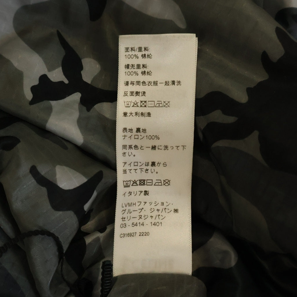 CELINE(セリーヌ) 22AW Camouflage Pattern Half Zip Nylon Jacket カモフラ柄 ハーフジップナイロンジャケット グレー 2W732153Q