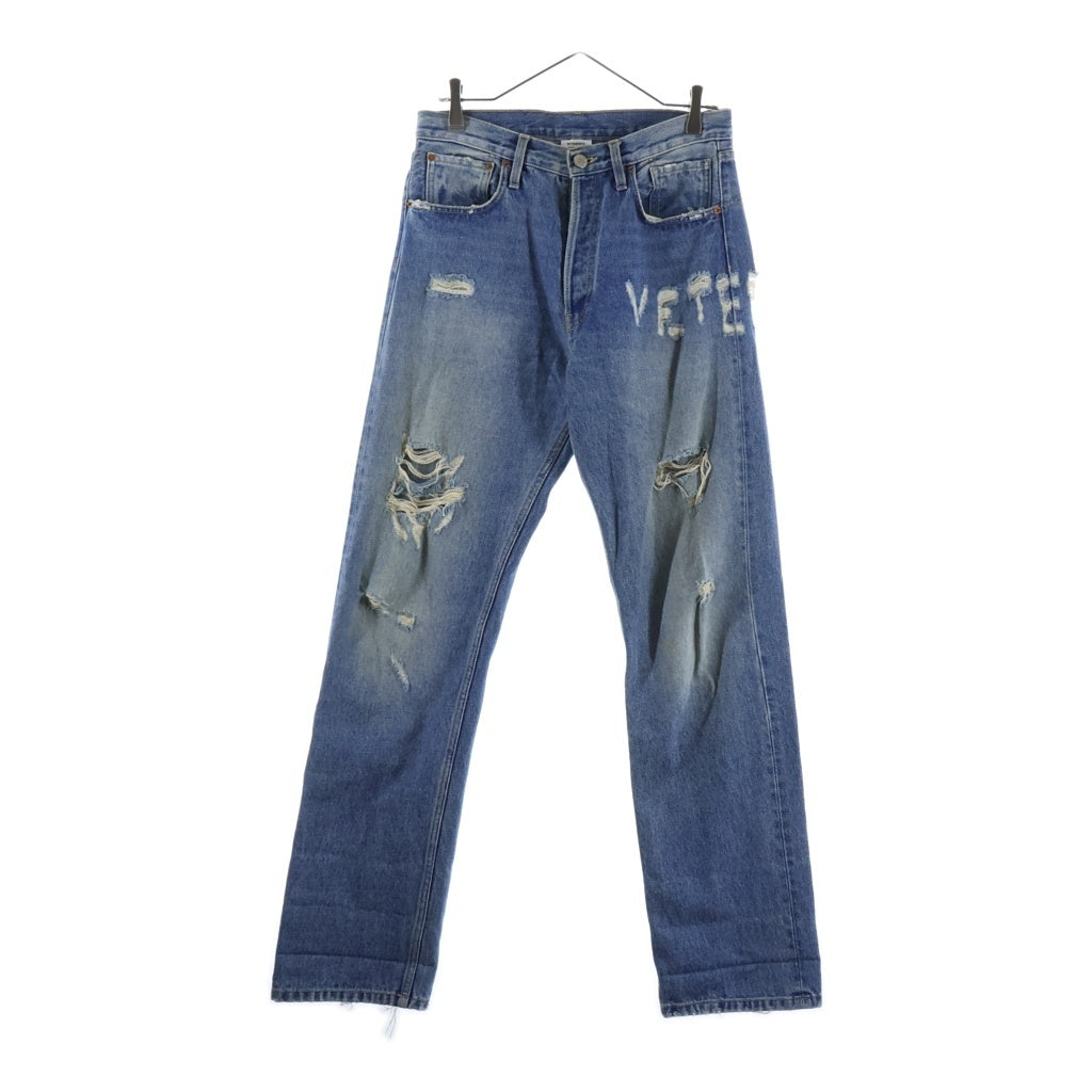 VETEMENTS(ヴェトモン) 20SS Light Blue Anarchy Jeans ライトブルー アナーキー ジーンズ デニムパンツ インディゴ MAH20PA010