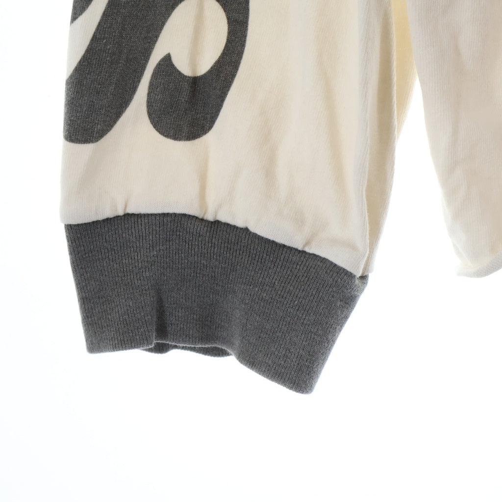 SAINT MICHAEL(セントマイケル) 24SS A CHEAP HLDY LS TEE ア チープ ホリデイ プリント 長袖Tシャツ モックネックカットソー ホワイト SM-YS8-0000-017