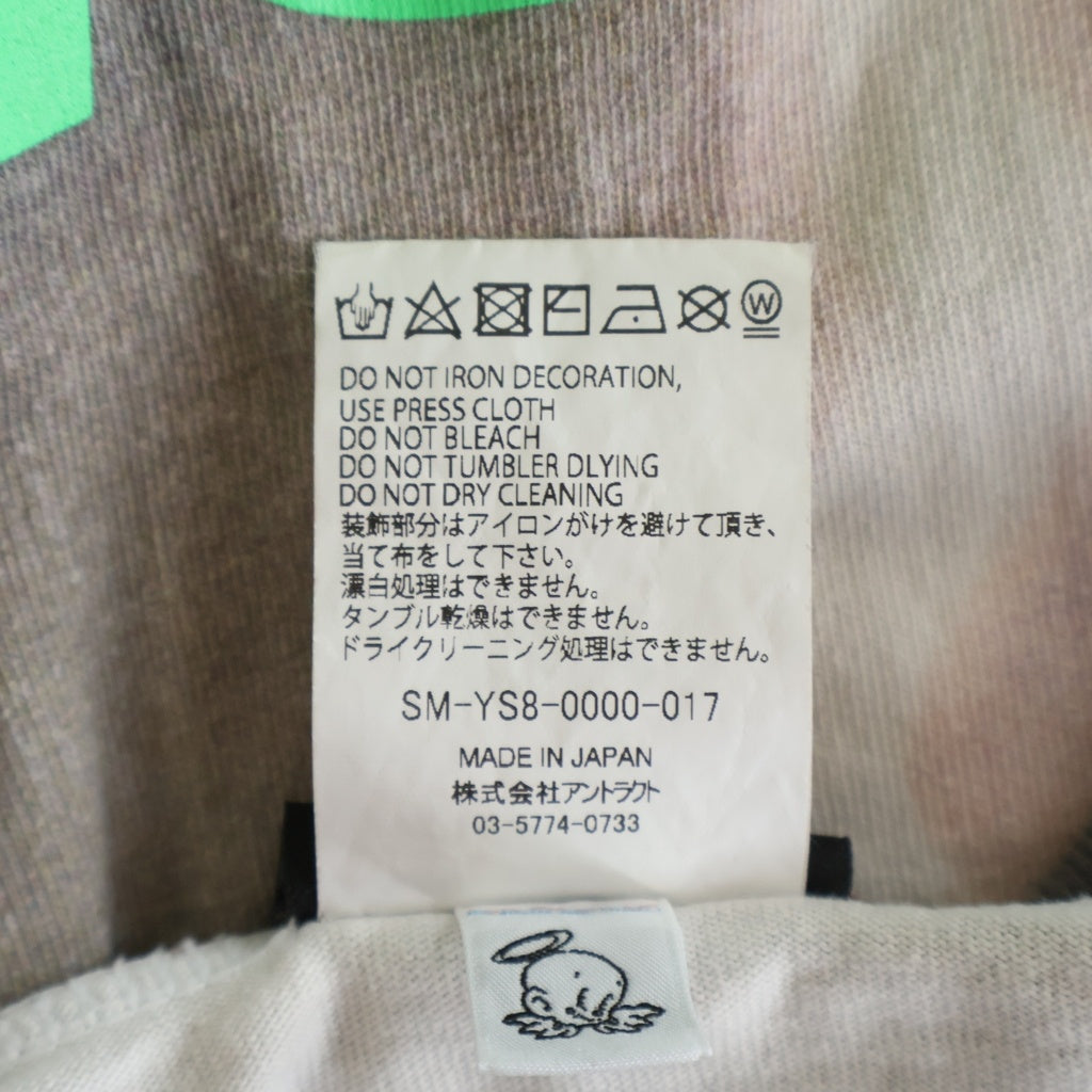 SAINT MICHAEL(セントマイケル) 24SS A CHEAP HLDY LS TEE ア チープ ホリデイ プリント 長袖Tシャツ モックネックカットソー ホワイト SM-YS8-0000-017