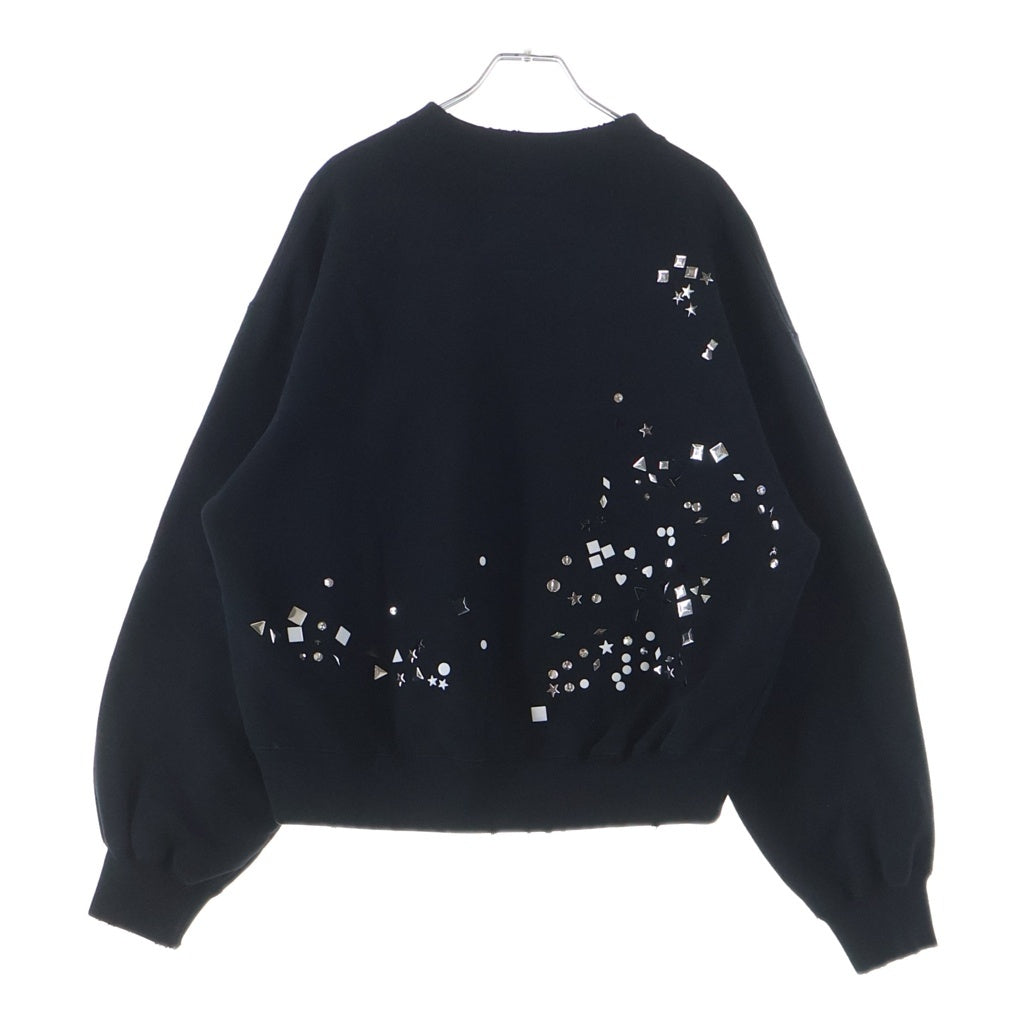 MAISON MIHARAYASUHIRO メゾンミハラヤスヒロ 26SS Sequin Embellished Pullover Sweater スパンコール装飾プルオーバースウェットトレーナー ブラック K16PO742 MAISON MIHARAYASUHIRO(メゾンミハラヤスヒロ) 26SS Sequin