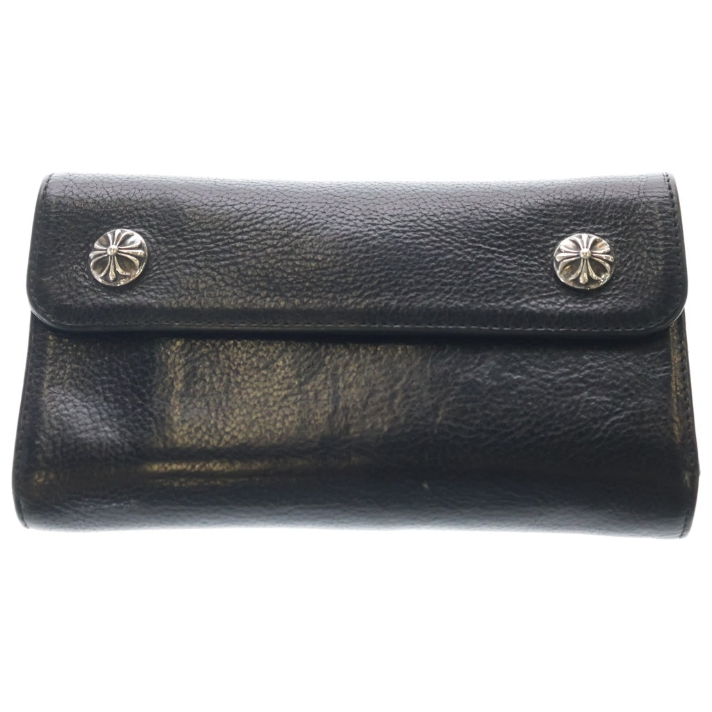 CHROME HEARTS(クロムハーツ) WAVE ウェーブ レザーウォレット 財布 ブラックBCA375