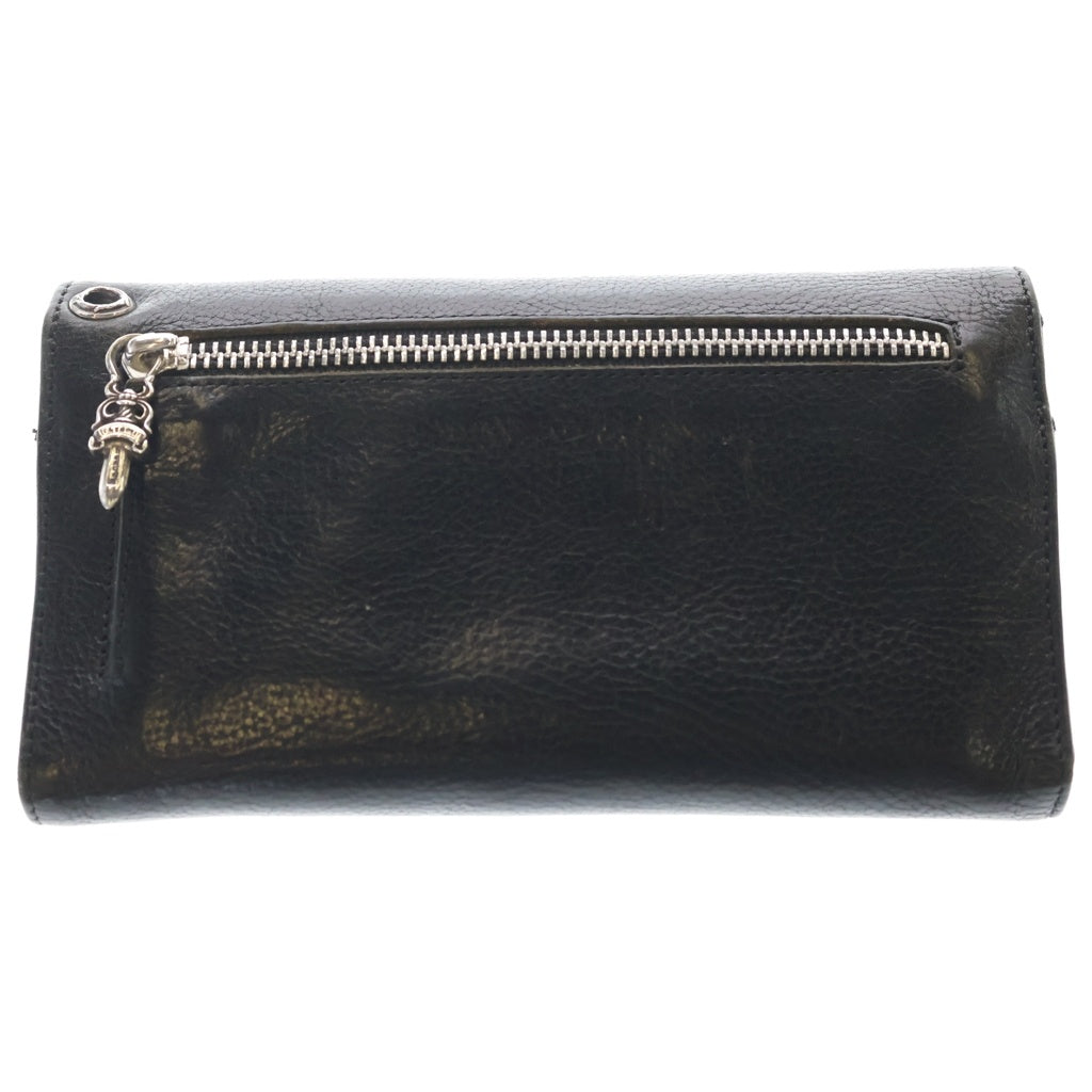 CHROME HEARTS(クロムハーツ) WAVE ウェーブ レザーウォレット 財布 ブラックBCA375