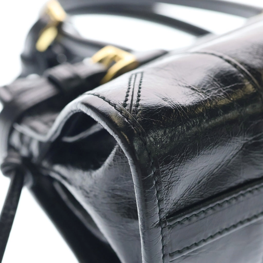PRADA(プラダ) ポニーミニ レザーショルダーバック ブラック レディース