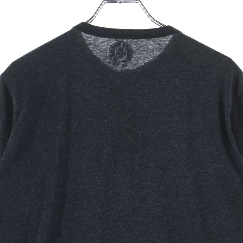 CHROME HEARTS(クロムハーツ) OLD オールド クロスボールボタン ヘンリーネック長袖カットソーTシャツ グレー