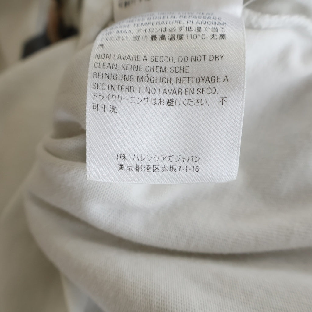 BALENCIAGA(バレンシアガ) 20SS リアルバレンシアガ フロントプリント クルーネック半袖カットソーTシャツ ホワイト 612966 TIV47