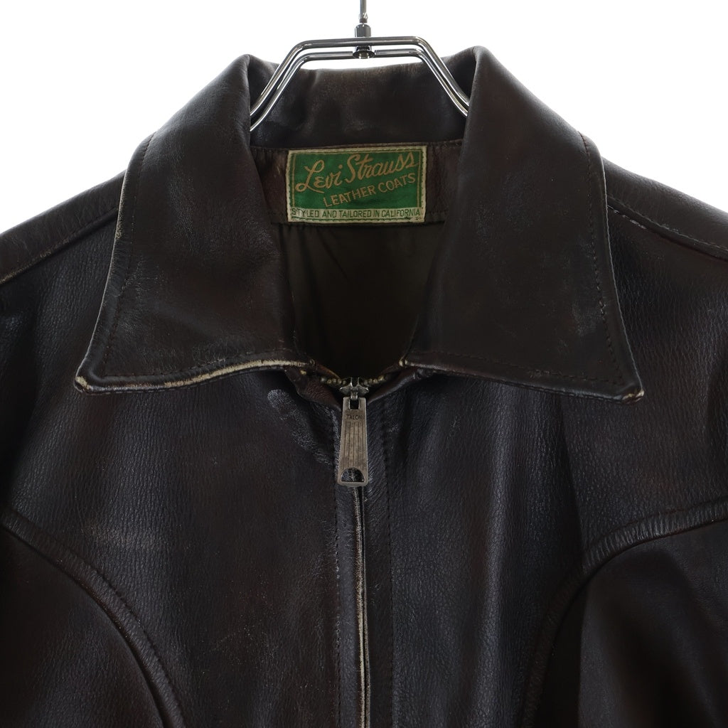 Levi's(リーバイス) カウレザー シングルライダースジャケット ブラウン J34140