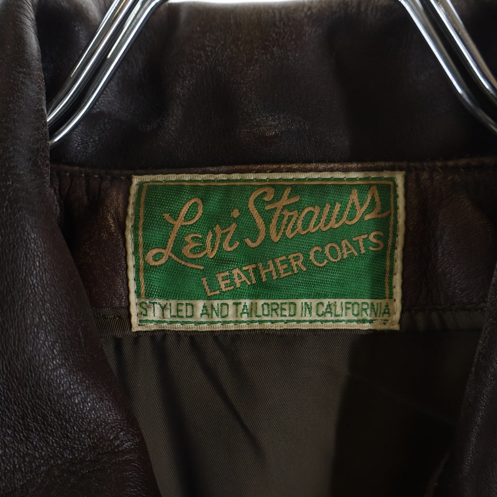 Levi's(リーバイス) カウレザー シングルライダースジャケット ブラウン J34140