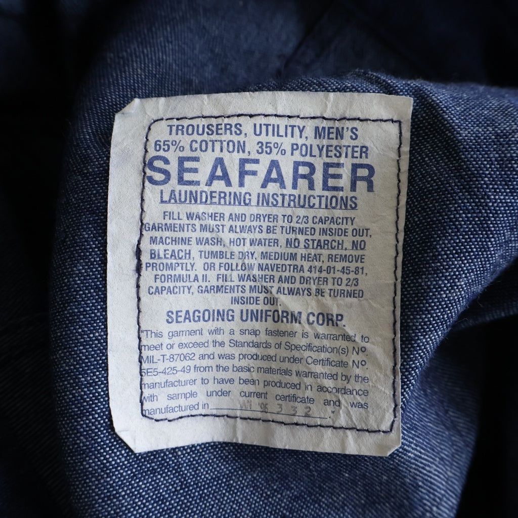 NO BRAND(ノーブランド) SEAFERER ユーティリティ ブーツカットデニムセーラーパンツ インディゴ