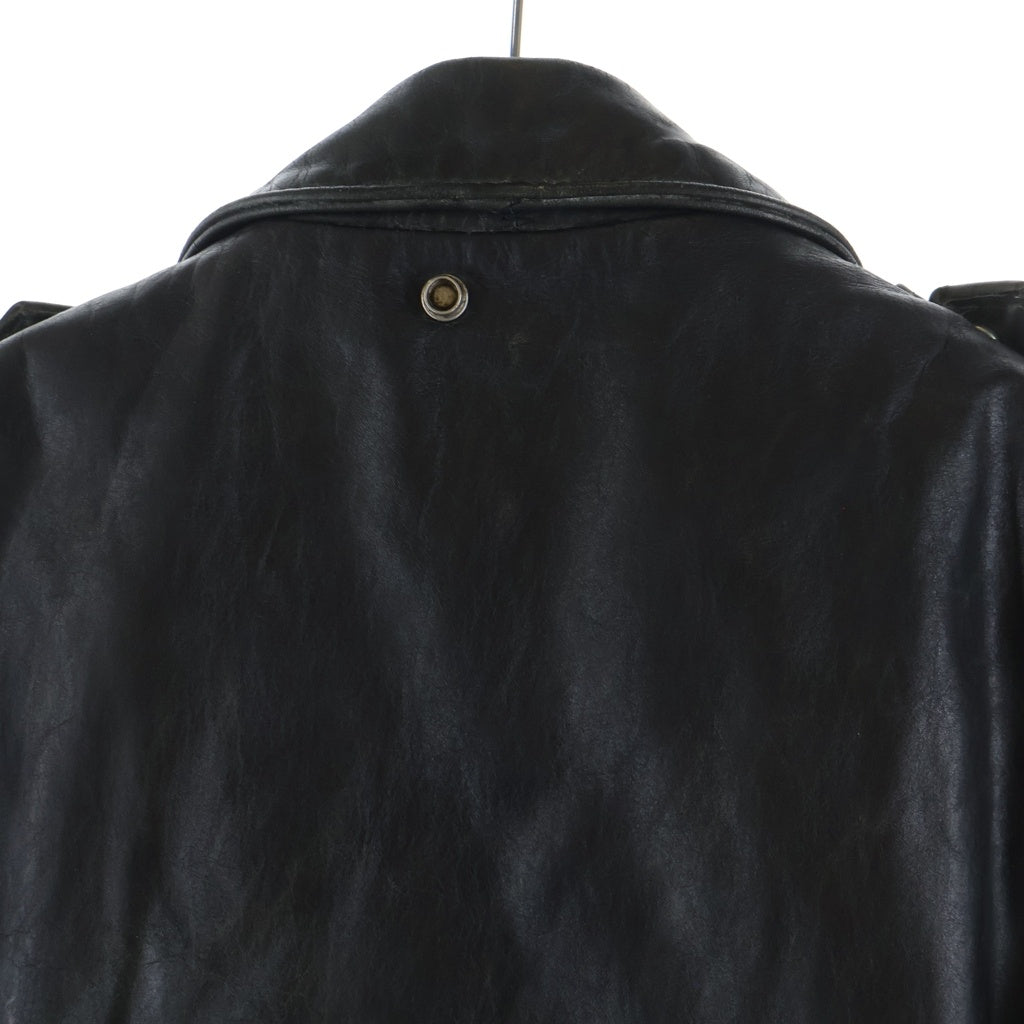 SCHOTT(ショット) 80S VINTAGE 618 RIDERS USA製 バイカータグ ヴィンテージ レザー ダブルライダースジャケット ブラック