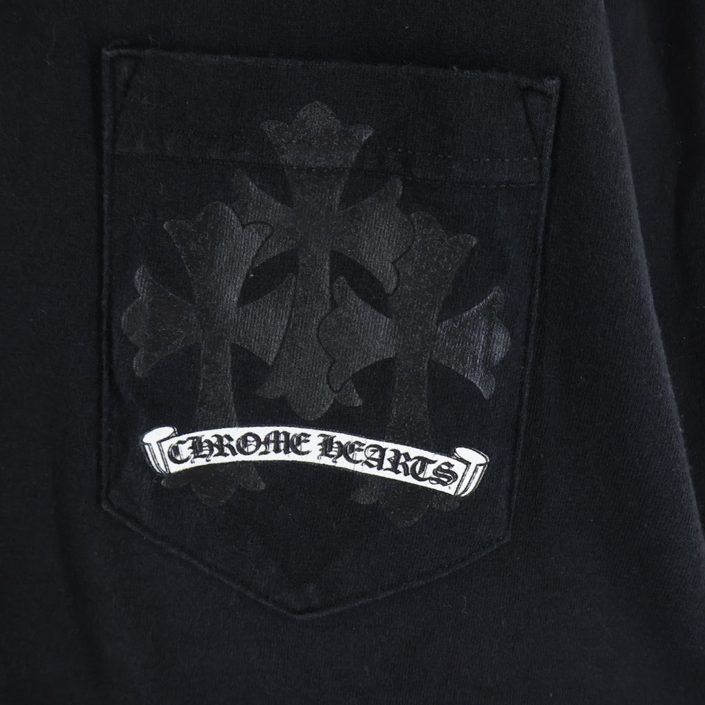 CHROME HEARTS(クロムハーツ) CH TSHRT/3 セメタリークロスプリントロングスリーブ Tシャツ カットソー ブラック
