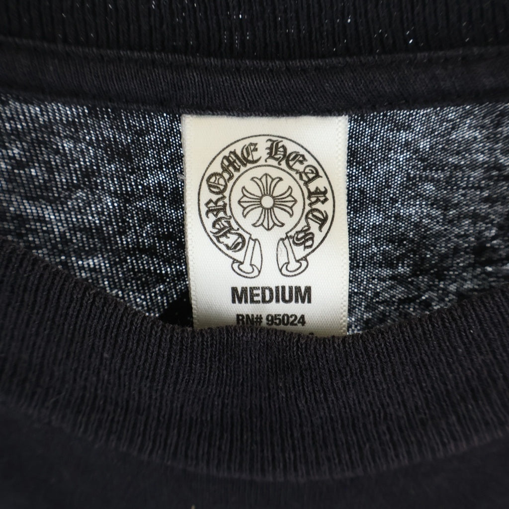 CHROME HEARTS(クロムハーツ) CH TSHRT/3 セメタリークロスプリントロングスリーブ Tシャツ カットソー ブラック