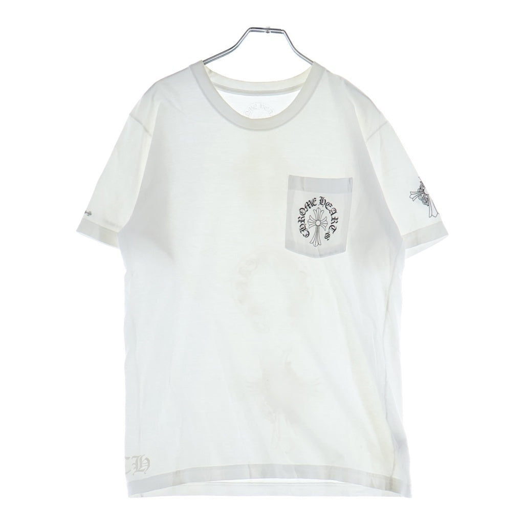 CHROME HEARTS(クロムハーツ) SH S/S バックCH クロス ホースシュー プリント 半袖Tシャツ カットソー ホワイト