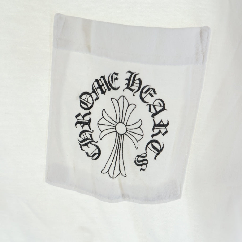 CHROME HEARTS(クロムハーツ) SH S/S バックCH クロス ホースシュー プリント 半袖Tシャツ カットソー ホワイト