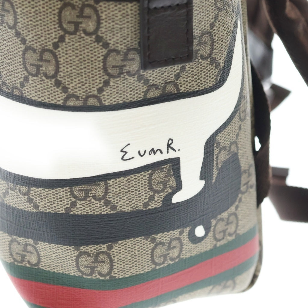 GUCCI(グッチ) GGスプリーム チルドレンズドッグ レザー バックパック リュックサック ベージュ 782708 レディース