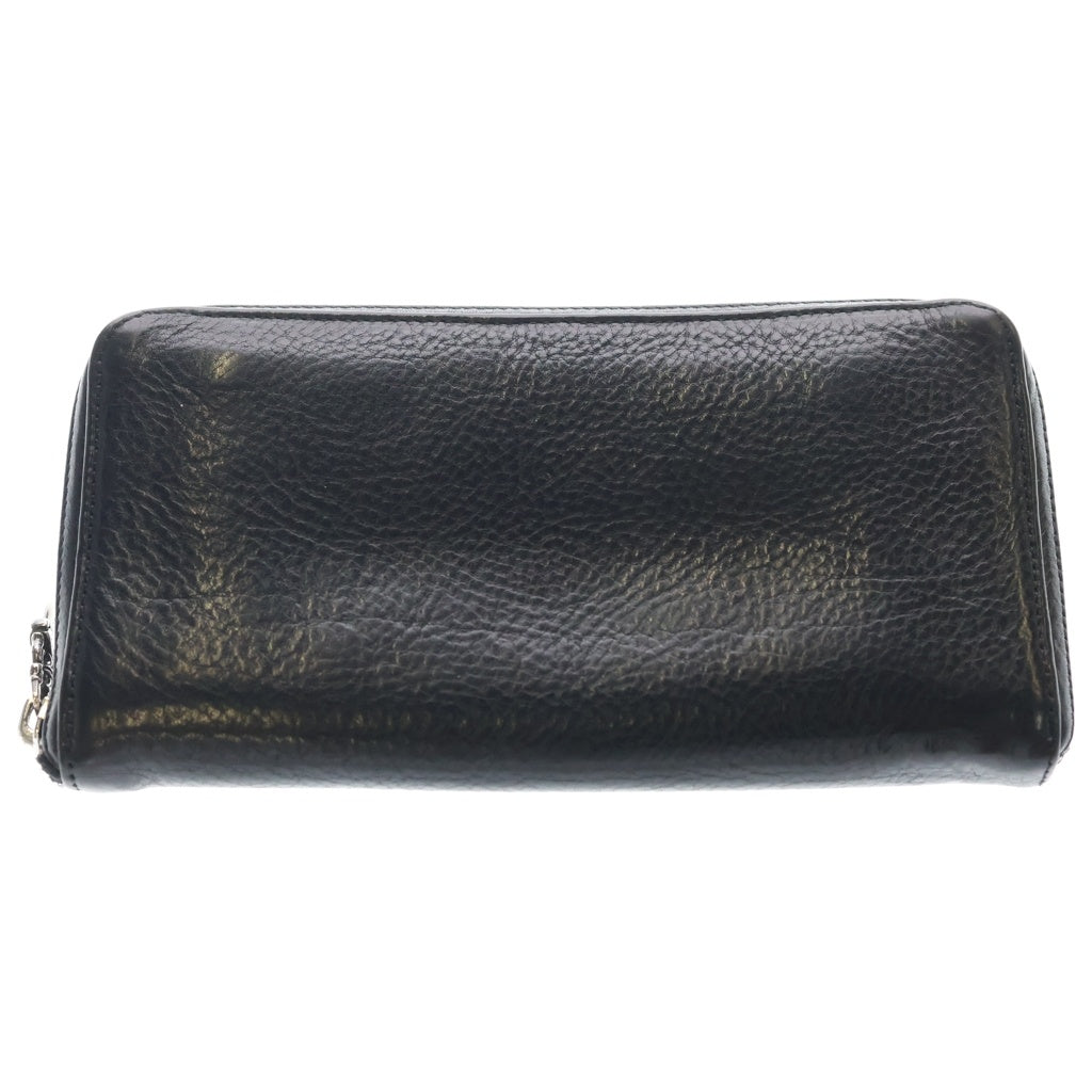CHROME HEARTS(クロムハーツ) REC F ZIP PLANE ラウンドジップ レザーウォレット 財布 ブラック