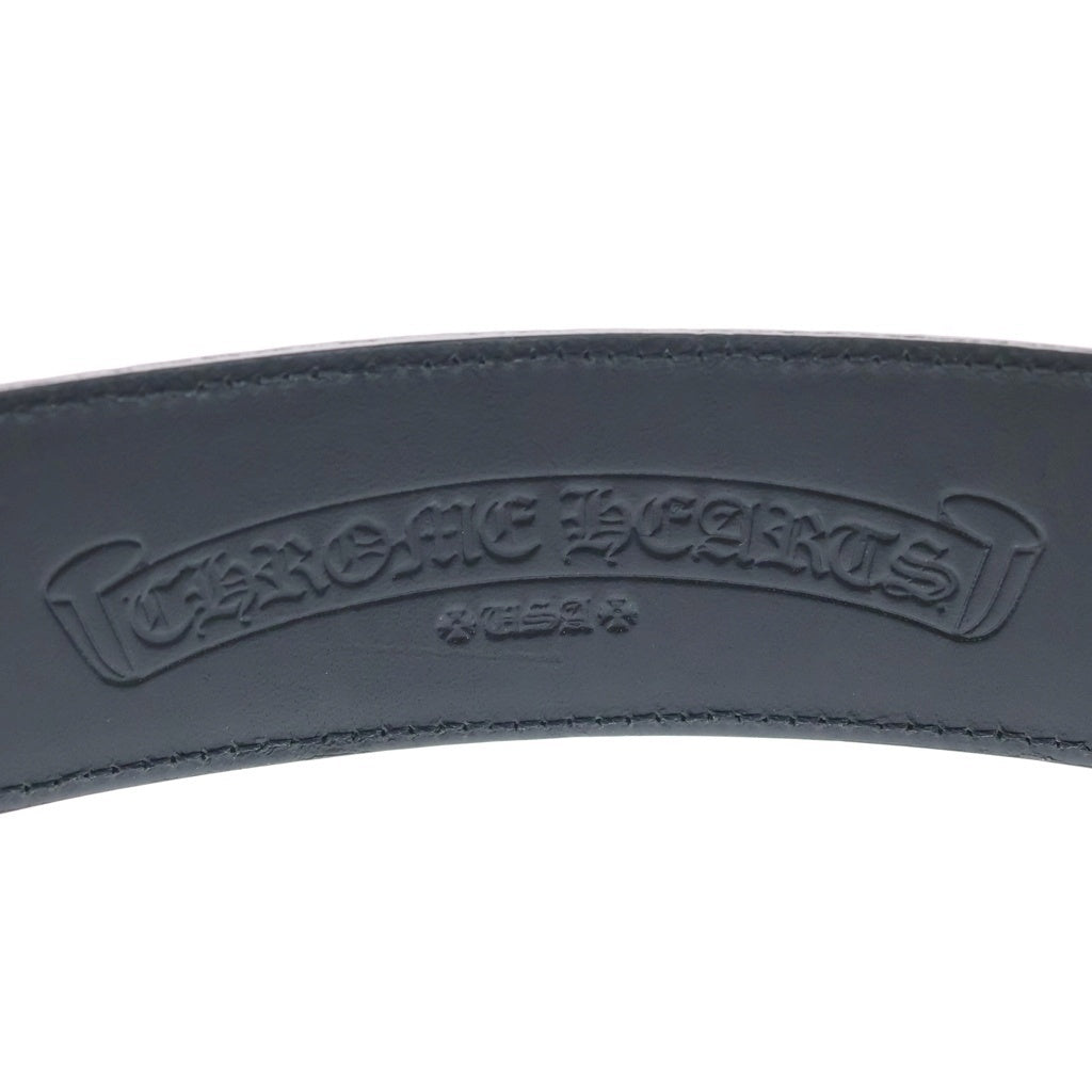 CHROME HEARTS(クロムハーツ) 1.5 STRAP 1.5インチ ホースシューリベッツ レザーベルトストラップ ブラック 28