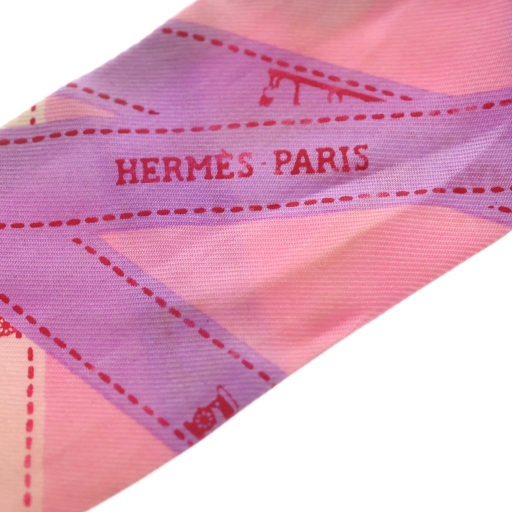 HERMES(エルメス) ツイリー ボルデュック リボン ピンク/パープル レディース