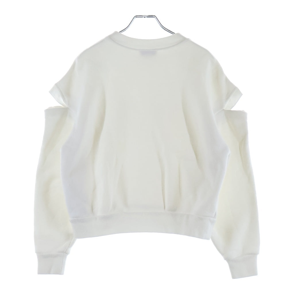 Alexander McQueen(アレキサンダーマックイーン) 袖レースアップデザイン スウェット トレーナー ホワイト 789995 QLAC8 レディース