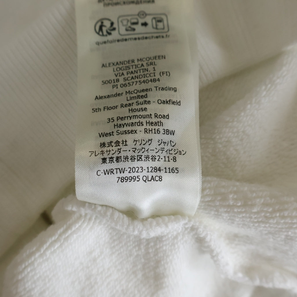 Alexander McQueen(アレキサンダーマックイーン) 袖レースアップデザイン スウェット トレーナー ホワイト 789995 QLAC8 レディース
