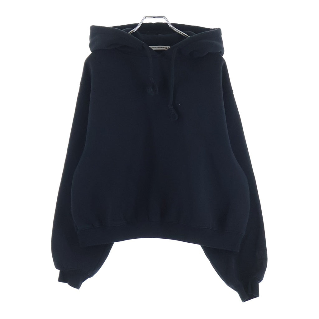 ALEXANDER WANG(アレキサンダーワン) クロップド丈 プルオーバーパーカー ブラック CA00985 レディース