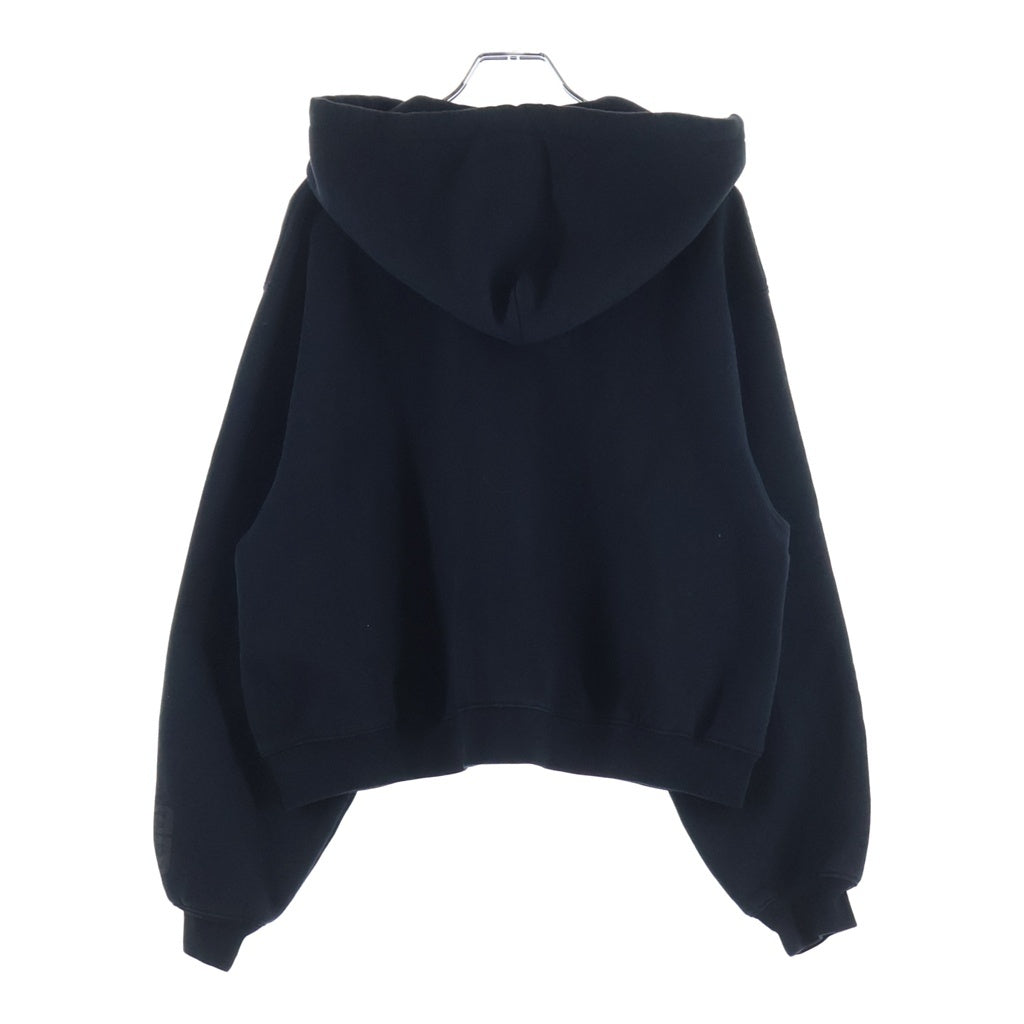 ALEXANDER WANG(アレキサンダーワン) クロップド丈 プルオーバーパーカー ブラック CA00985 レディース