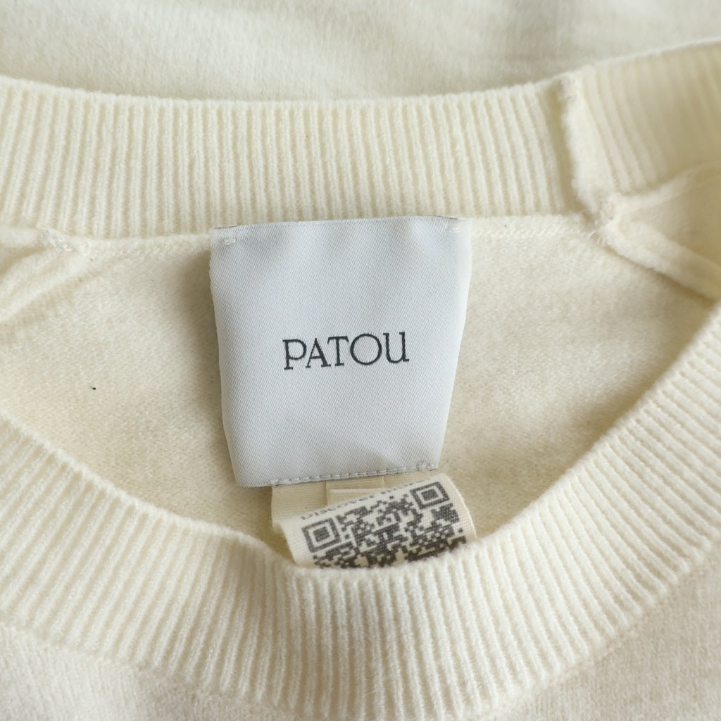 PATOU(パトゥー) 23SS クロップド丈 ロゴニット セーター アイボリー KN1108045001W レディース