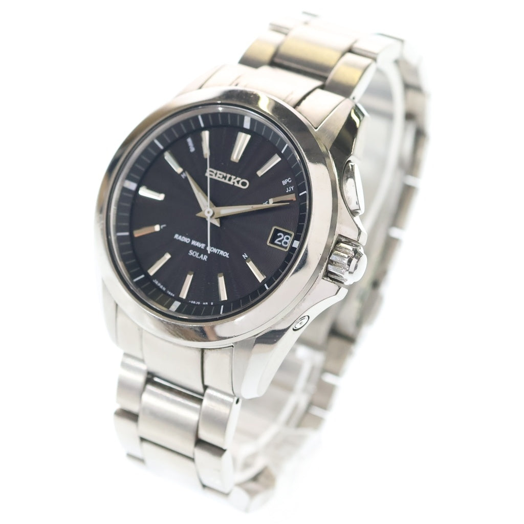 SEIKO(セイコー) ブライツ 黒文字盤 SS/QZ ソーラー