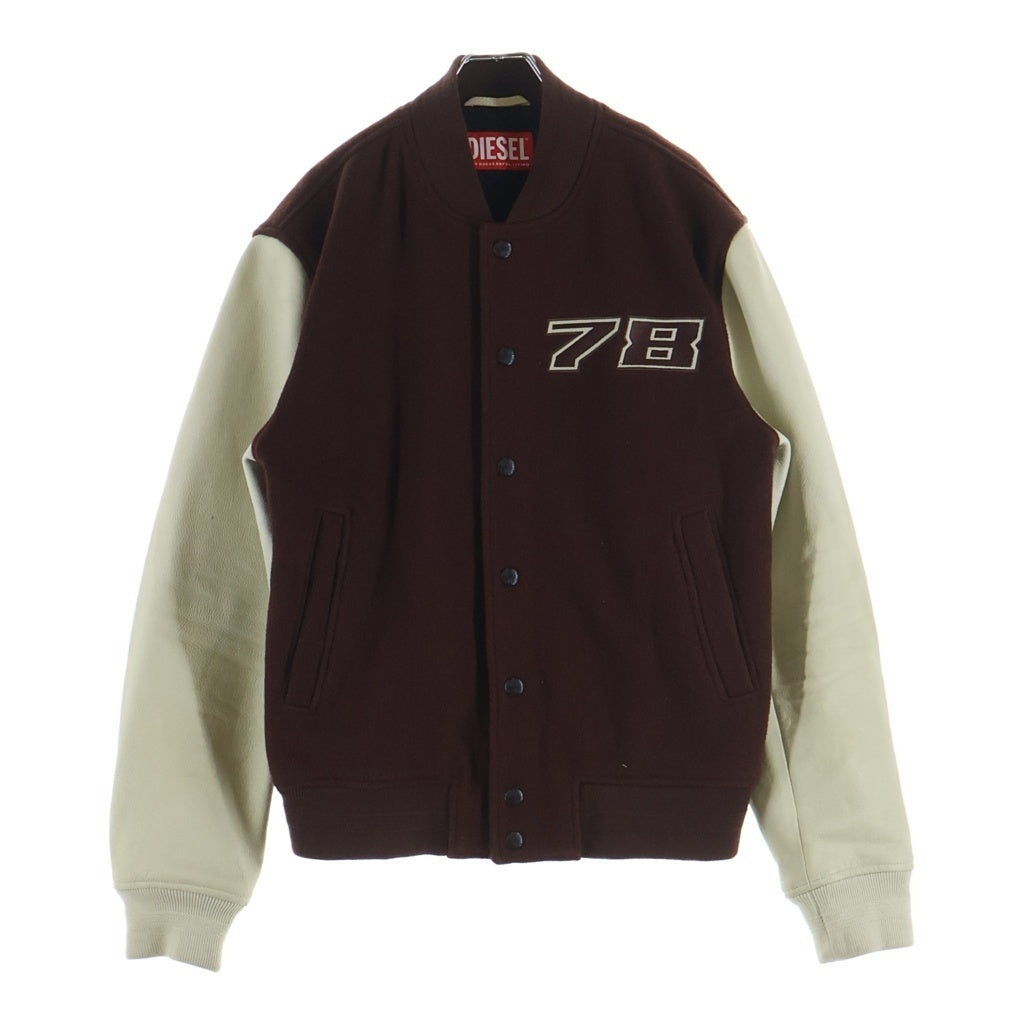 DIESEL(ディーゼル) 78 ワッペン ウールスタジャン ブラウン A18503