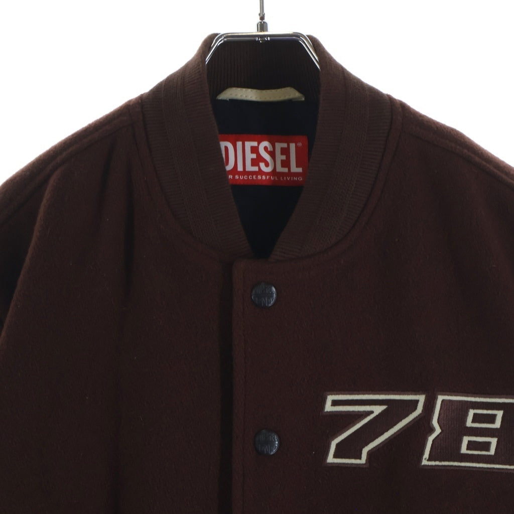 DIESEL(ディーゼル) 78 ワッペン ウールスタジャン ブラウン A18503