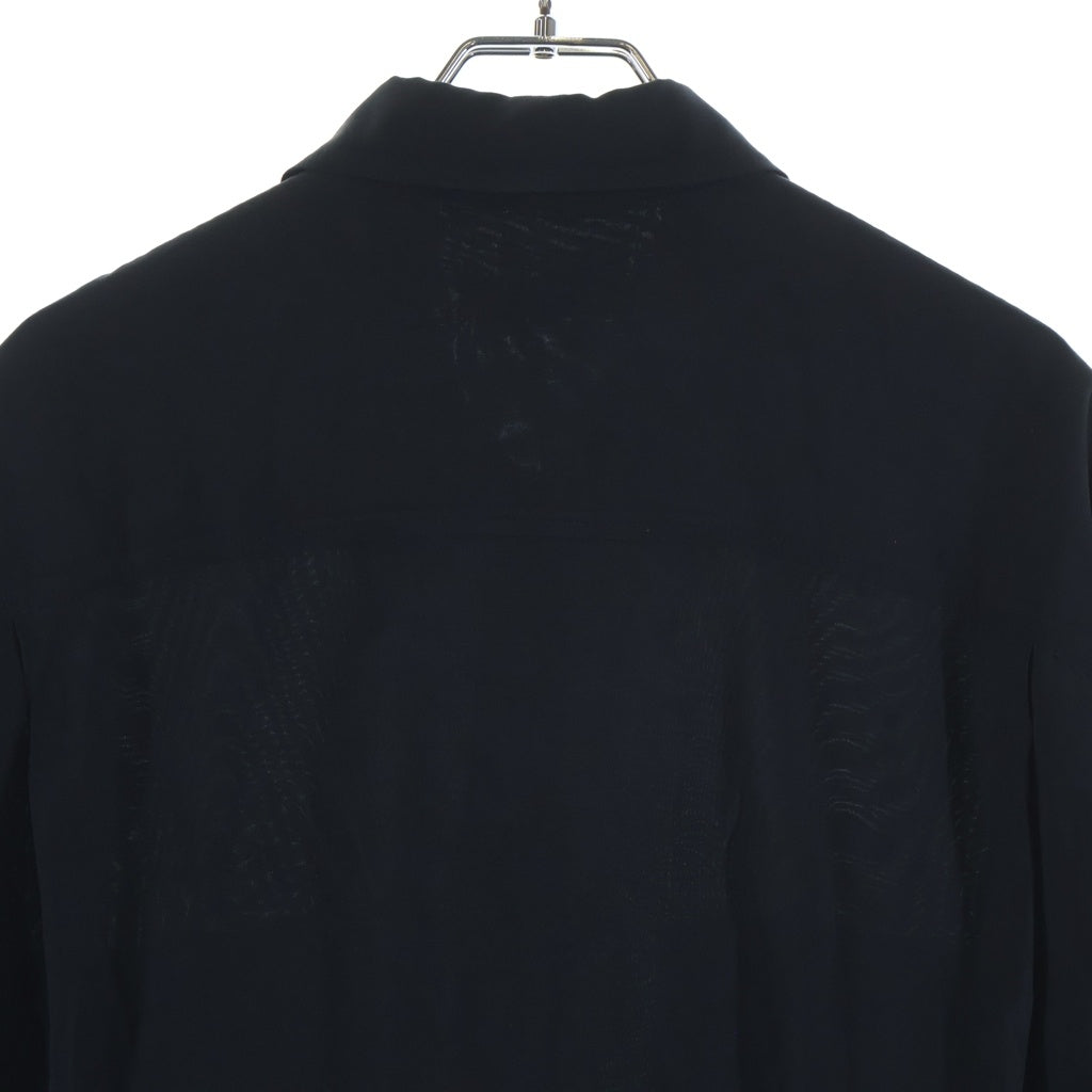ATTACHMENT(アタッチメント) CU/RY FIBRIL TAFFETA PATCH POCKET L/S SHIRT 長袖シャツ ブラック