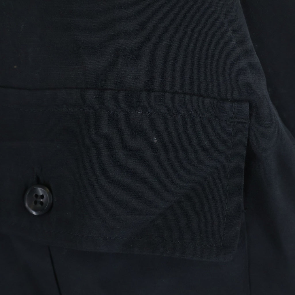 ATTACHMENT(アタッチメント) CU/RY FIBRIL TAFFETA PATCH POCKET L/S SHIRT 長袖シャツ ブラック