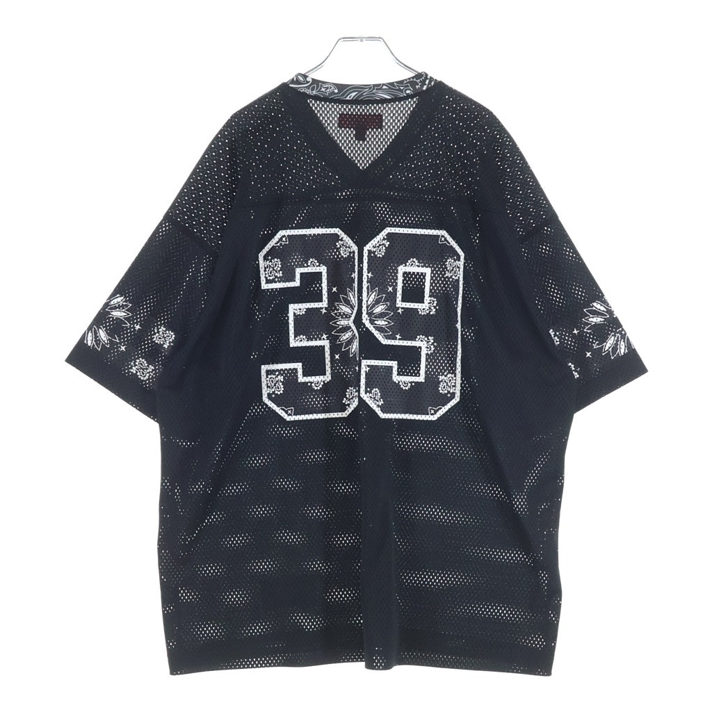 SUPREME(シュプリーム) 25SS Bandana Football Jersey バンダナフットボール メッシュ半袖Tシャツ ブラック