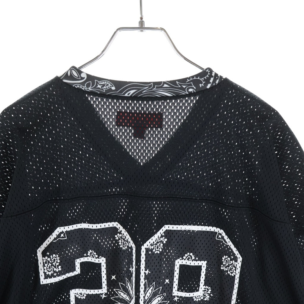SUPREME(シュプリーム) 25SS Bandana Football Jersey バンダナフットボール メッシュ半袖Tシャツ ブラック