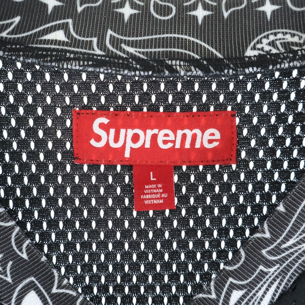 SUPREME(シュプリーム) 25SS Bandana Football Jersey バンダナフットボール メッシュ半袖Tシャツ ブラック