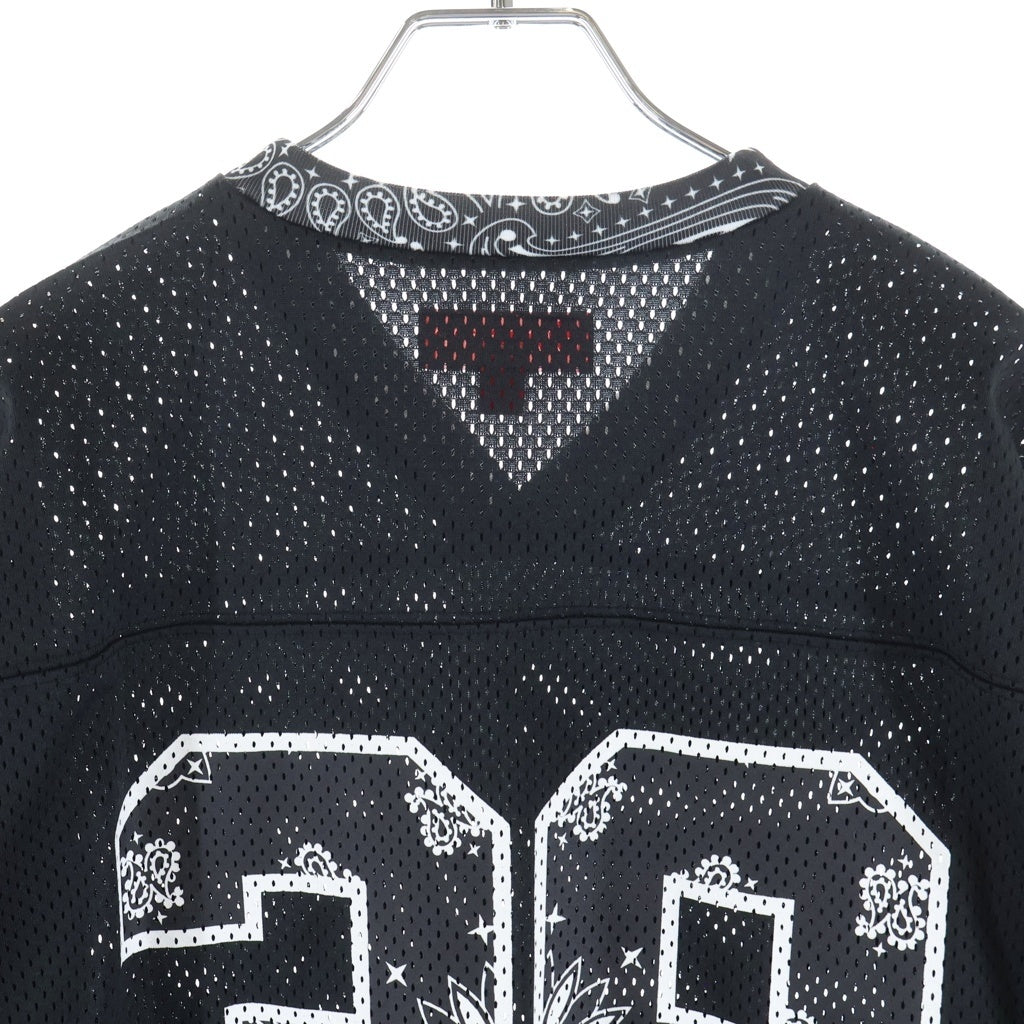 SUPREME(シュプリーム) 25SS Bandana Football Jersey バンダナフットボール メッシュ半袖Tシャツ ブラック