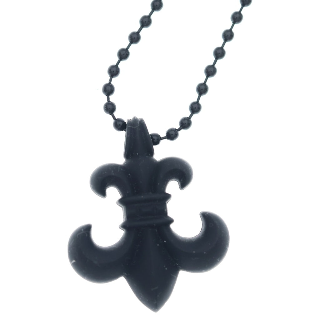 CHROME HEARTS(クロムハーツ) RUBBER BS FLUER BS フレア ラバーネックレス シリコン ブラック